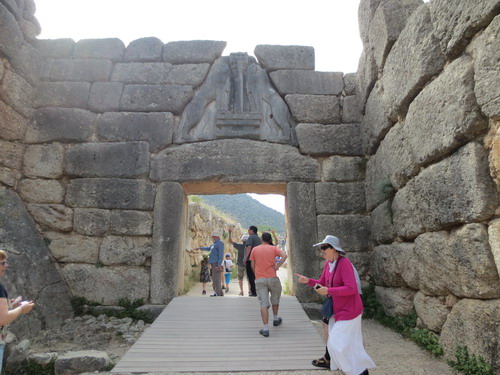 Lví brána - vstup do Mykénské osady