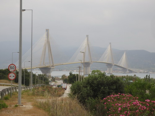 Most z Peloponésu na pevninu Rion Antirion